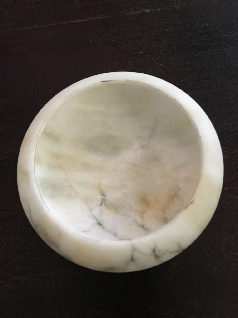 Handcrafted White Marble Bowl | Elegant Natural Stone Dish for Home Decor & Dining - Image 3