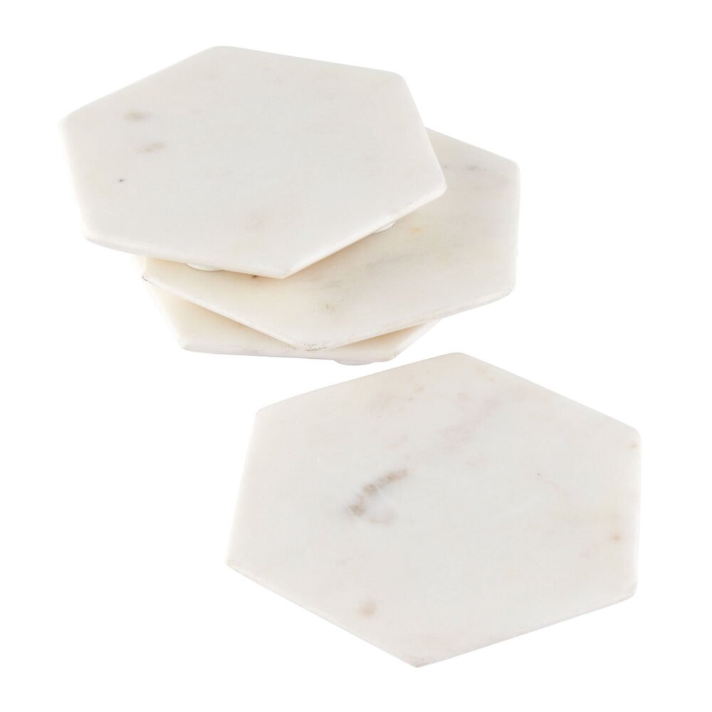 Luxury White Marble Coasters - Handmade Minimalist Drinkware Accessories - Image 5