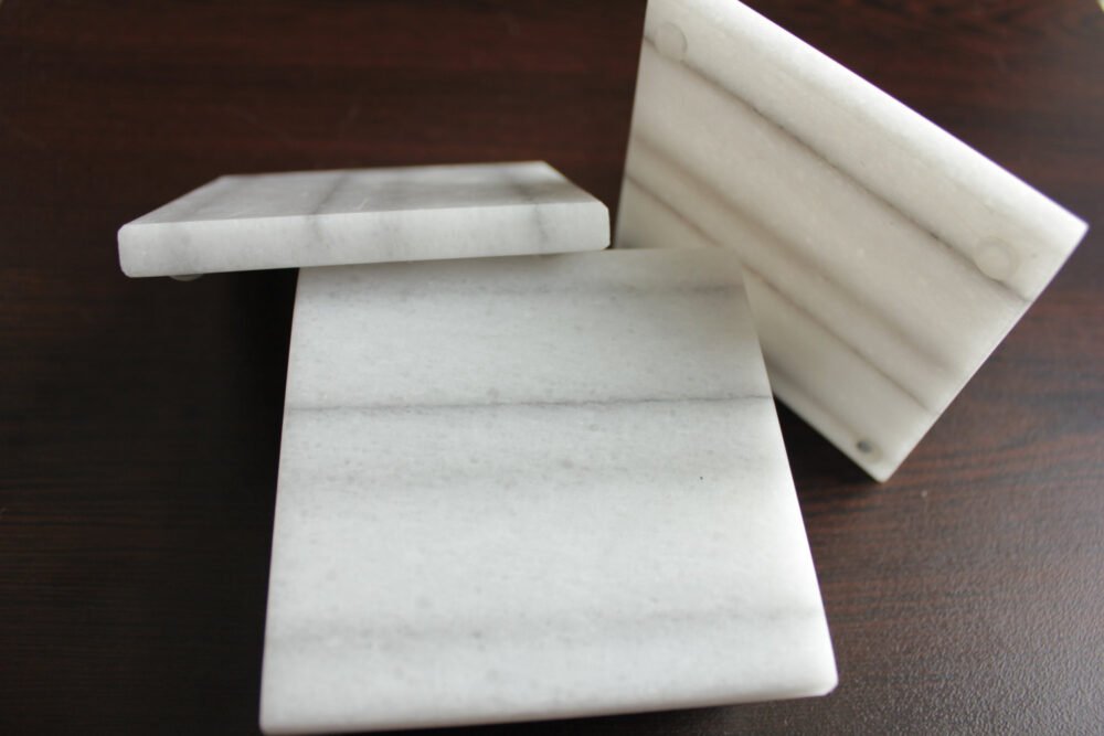 Luxury White Marble Coasters - Handmade Minimalist Drinkware Accessories - Image 7