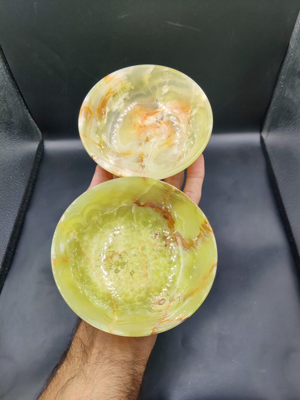 Handcrafted Green Onyx Bowl - Natural Stone Decorative Bowl for Home and Office - Image 2