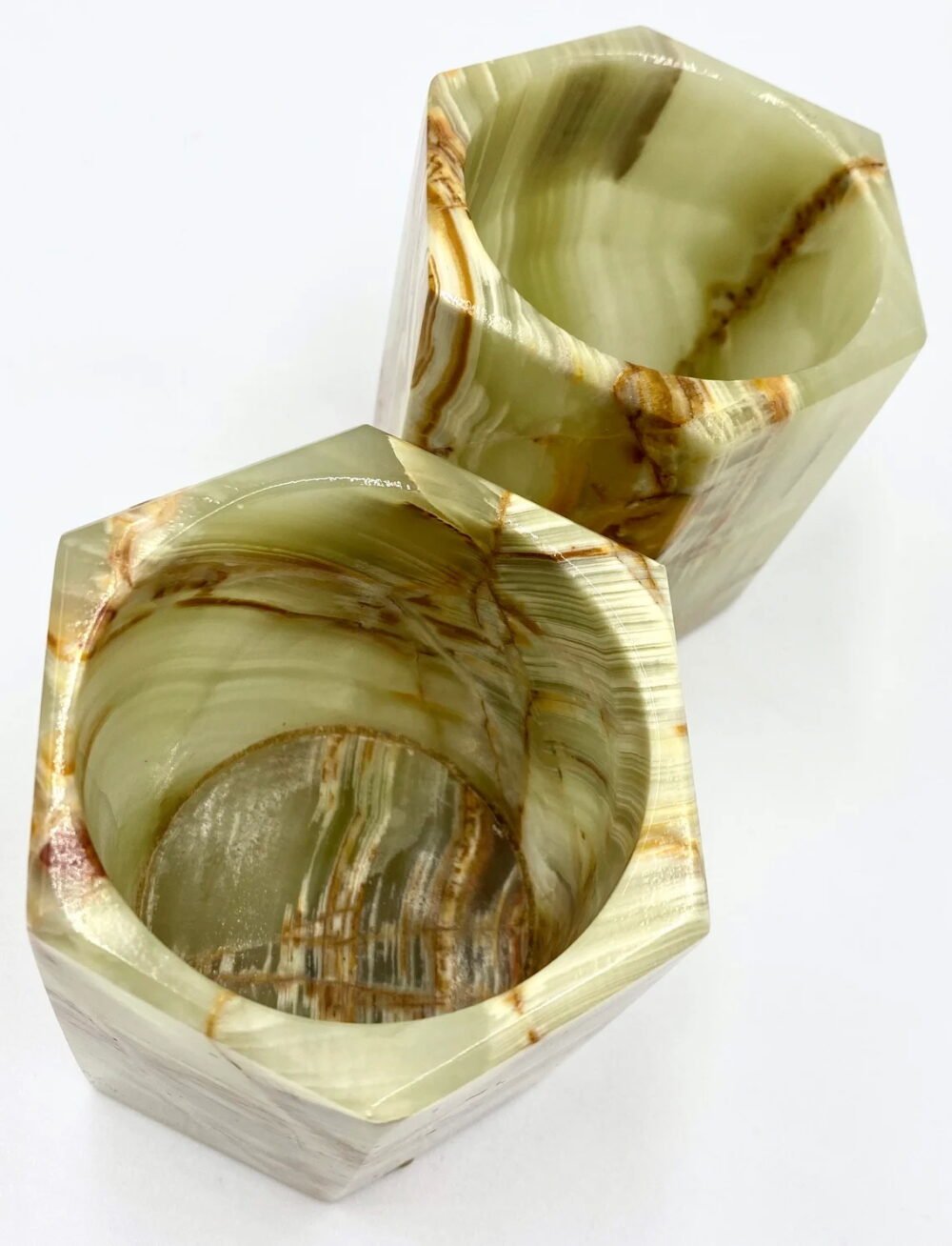 Green Onyx Pen & Pencil Holder | Natural Stone Desk Organizer | Elegant Handmade Jar - Image 5