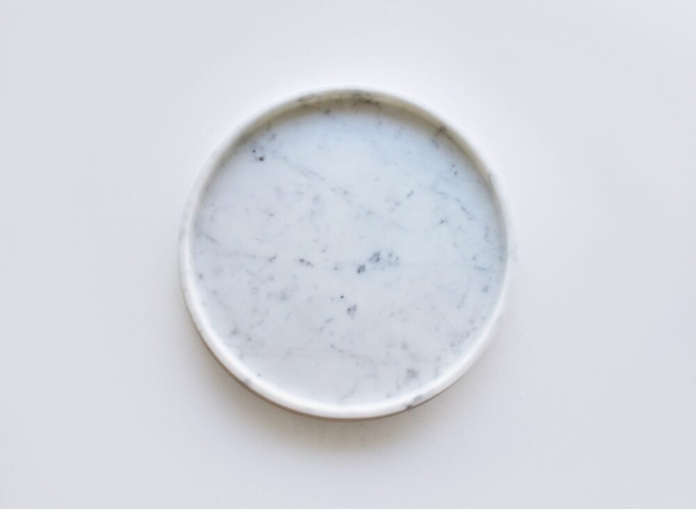 White Marble Round Serving Tray | Handcrafted Natural Stone Platter for Elegant Entertaining - Image 5