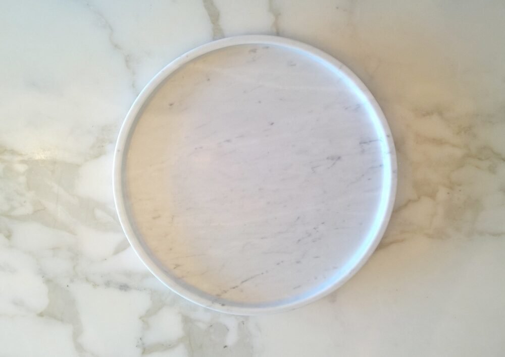 White Marble Round Serving Tray | Handcrafted Natural Stone Platter for Elegant Entertaining - Image 7