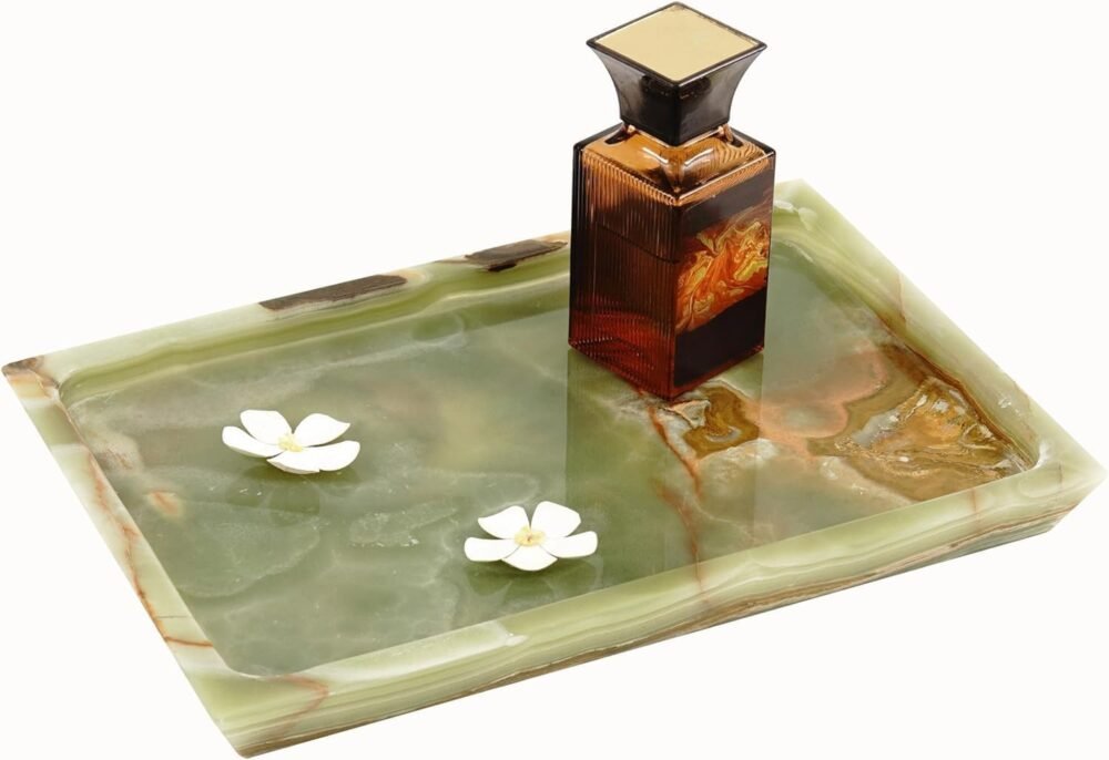 Onyx Rectangle Serving Tray | Handcrafted Natural Stone Platter for Luxurious Entertaining - Image 2